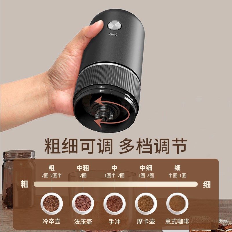 咖啡豆研磨机电动磨豆机家用小型全自动意式手冲可调粗细研磨器