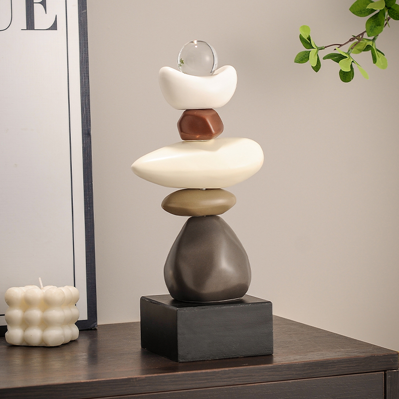 时来运转办公室书房桌面摆件客厅玄关电视柜高级T感小众创意工艺