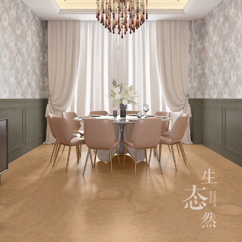 新款简约木纹瓷砖奶油原木风客厅仿地板C砖年轮鱼骨防滑砖600x120