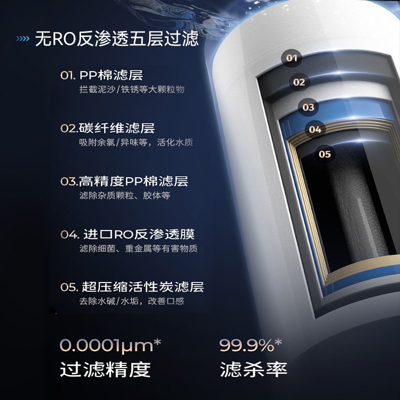 耐沃特S8嵌入式直饮水机ROy反渗透家用净饮一体瞬热制冷纯水过滤