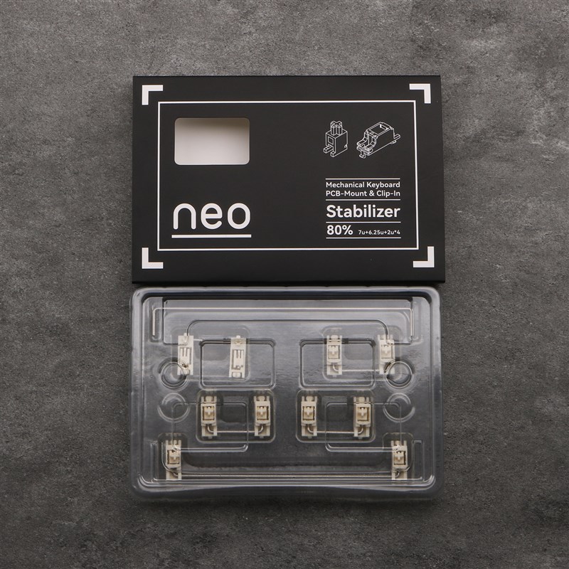 NEO X QK PCB卡扣卫星轴poxm材质1.2 1.6mm奶白黑色客制化机械键