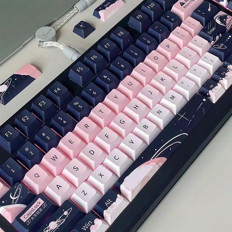 嗨元创星球逃逸原厂机械键盘键帽PBT全五面热升华120键moa