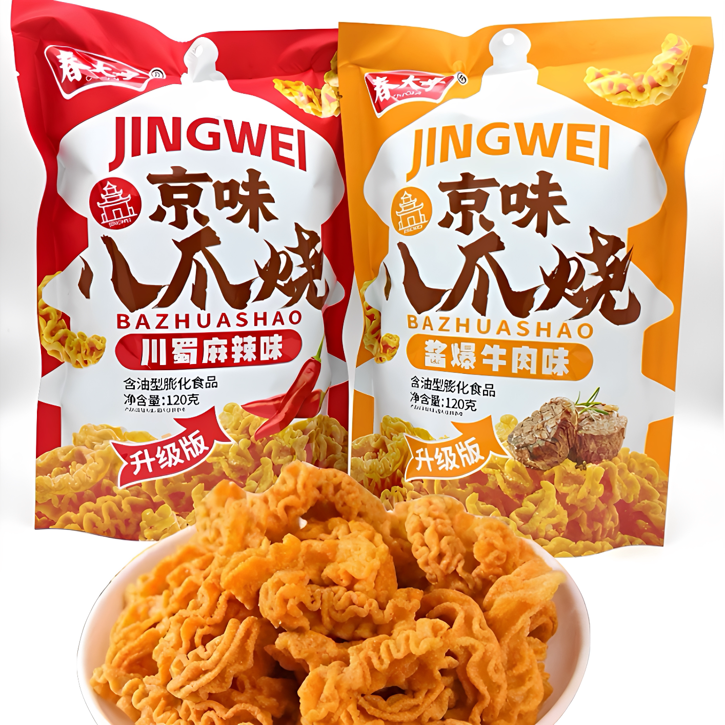 【好物福利】春大哥京味八爪烧120g*6袋酥脆膨化零食童年回忆总