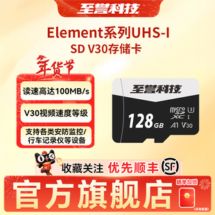 至誉科技Element系列microSD V30 A1存储无人机运动相机内存tf卡