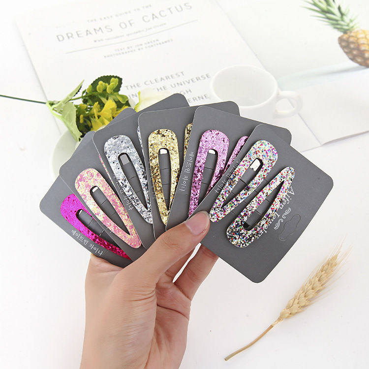 夏新款韩国儿童闪粉水滴BB夹发夹发卡刘海夹韩版头饰发饰一对,童装/婴儿装/亲子装,发饰,淘宝优惠券,粉丝福利购,淘宝优惠卷