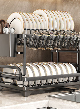 厨房碗盘收纳架家用碗碟水杯置物架碗架碗筷沥水架碗柜小型盘子架