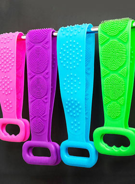 硅胶搓澡巾神器长条后背搓背刷懒人洗澡巾强力双面搓灰搓泥拉背条