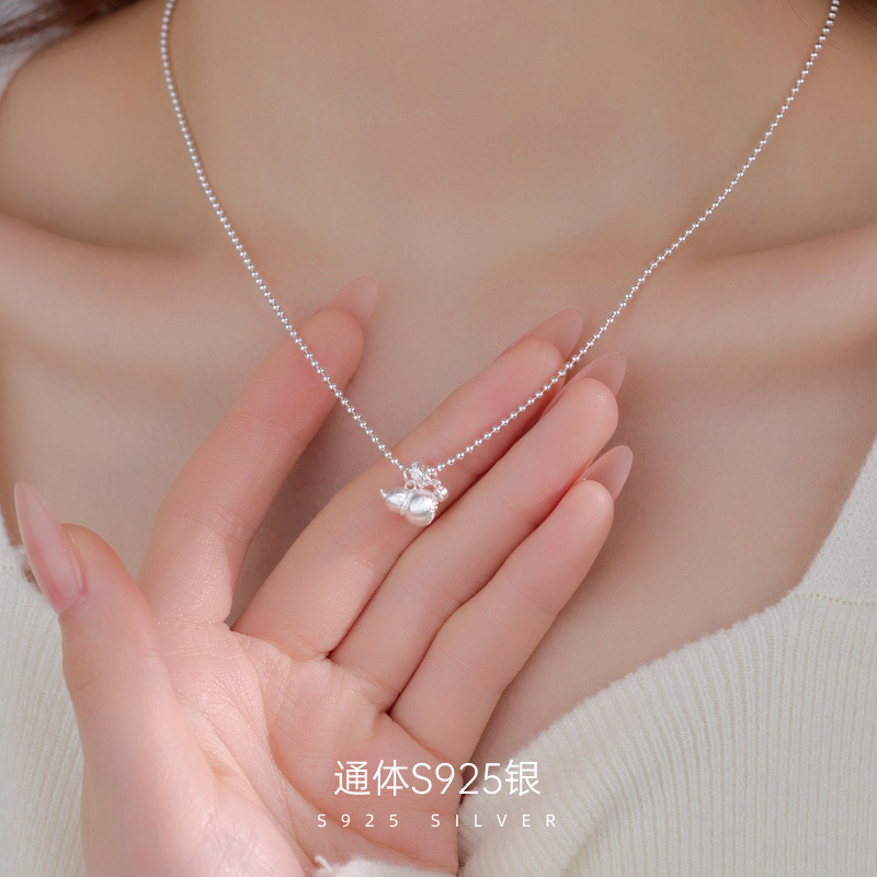 S925银新爆款重工葫芦抽拉项链