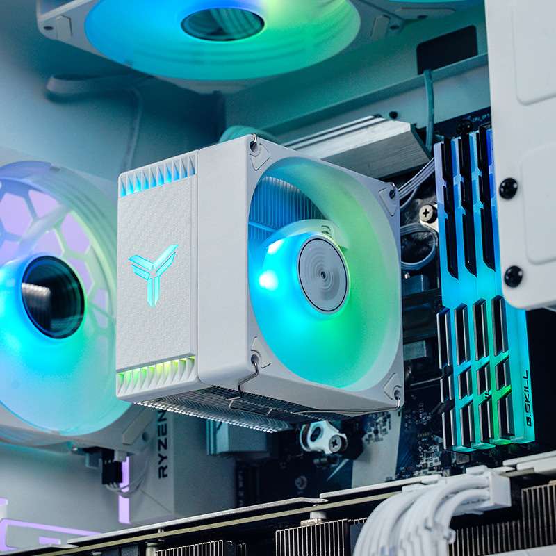 乔思伯CR1400 EVO电脑CPU散热器ARGB风扇白色台式CR1000塔式风冷