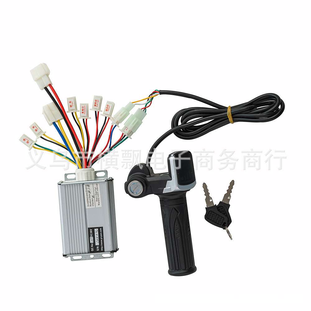翼昀有刷控制器 36V48V1000W加长线转把有刷控制器