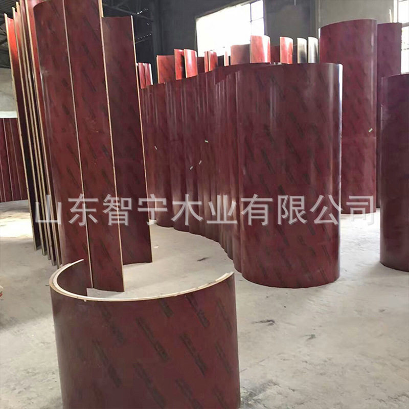 圆柱模板建筑圆模板污水检查井圆木板按直径长度供应周转10次以上