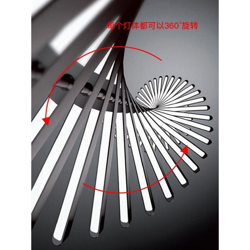 设计师鱼骨吊灯餐厅灯北欧极简线性办公室长条灯具别墅客厅大吊灯