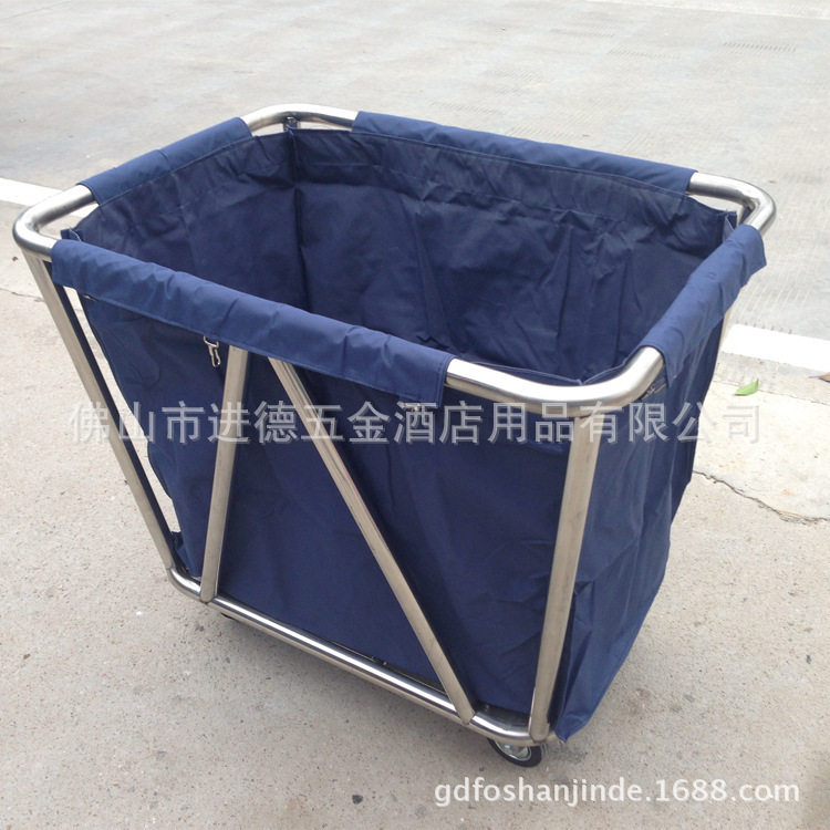 加厚锥形布车酒店房口车酒店布车清洁服务车加固酒店收集车