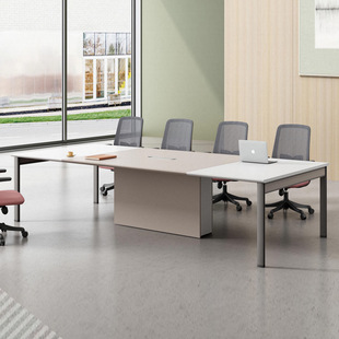 E0小型会议桌商务洽谈接待会条形议室桌子组合简约现代创意会议桌