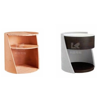 极简现代家用舒适北欧轻奢风床头柜弯曲胶合板弯 意式 6001