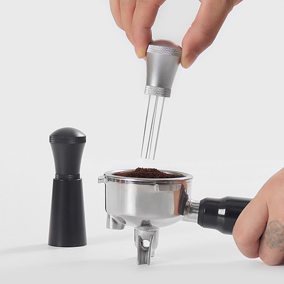 咖啡不锈钢布粉针辅助器新款针式布粉器搅拌结块打散均匀布粉器具