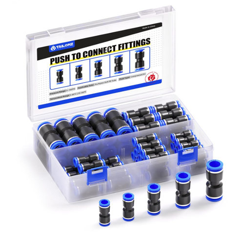 50个气动直推式连接器塑料快速释放连接器空气管配件6 8 10 12 14