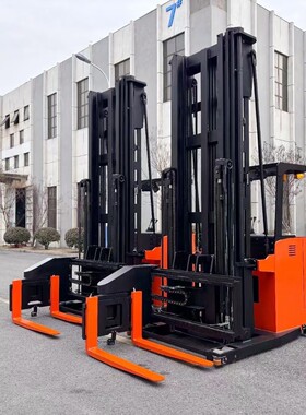 普尔夫三向叉车1吨1.5吨电动堆高堆垛车仓储窄巷道叉车VNA叉车