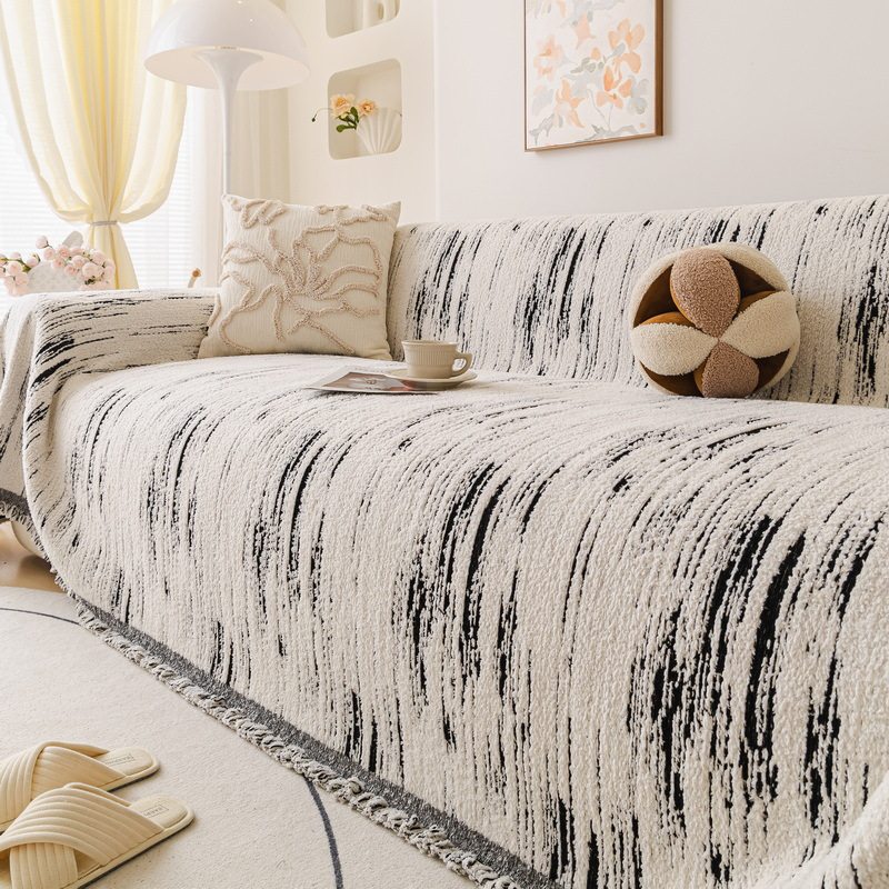 中古风沙发盖布毛绒秋季2025年新款沙发巾一整张全盖客厅沙发套罩