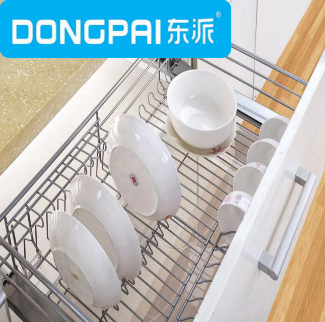 橱柜拉篮DP736A01＋B636A01 600柜圆铁线纳米干镀