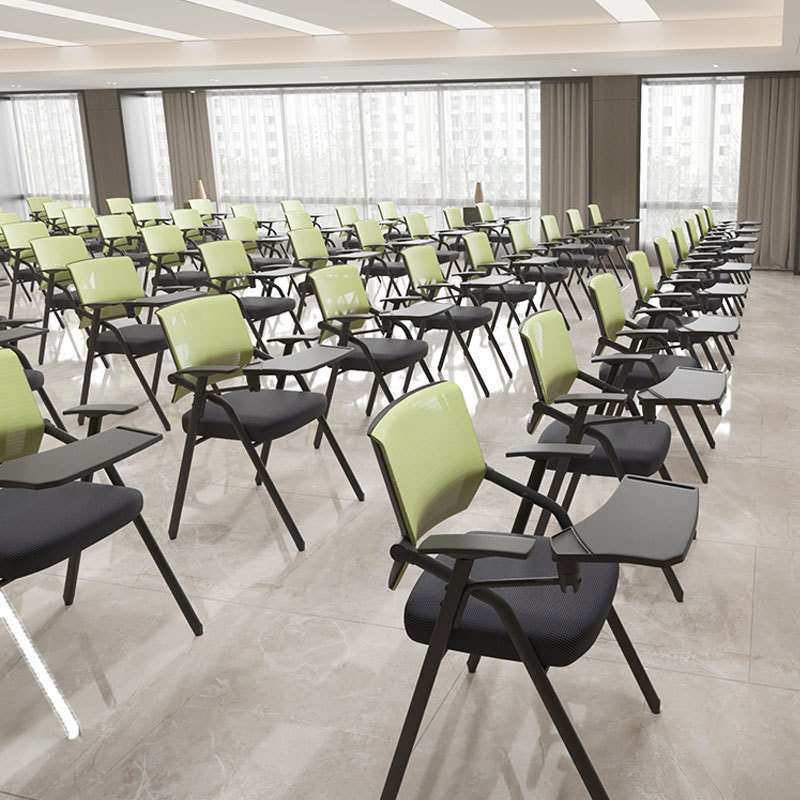折叠培训椅带写字板座椅网布办公可折叠会议坐椅教室带轮培训椅