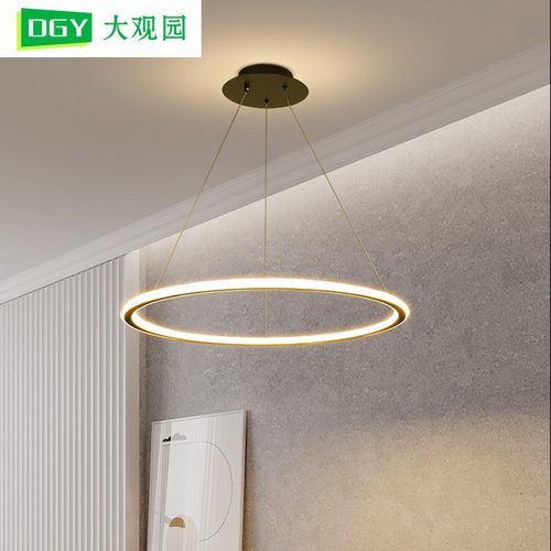 大观园餐厅吊灯led圆环现代简约北欧灯具饭厅餐桌极简餐厅灯357L