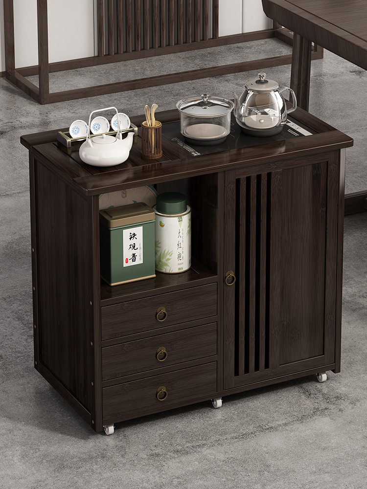移动家用茶水柜茶桌侧边柜泡茶几茶台烧水壶一体办公室茶柜置物架