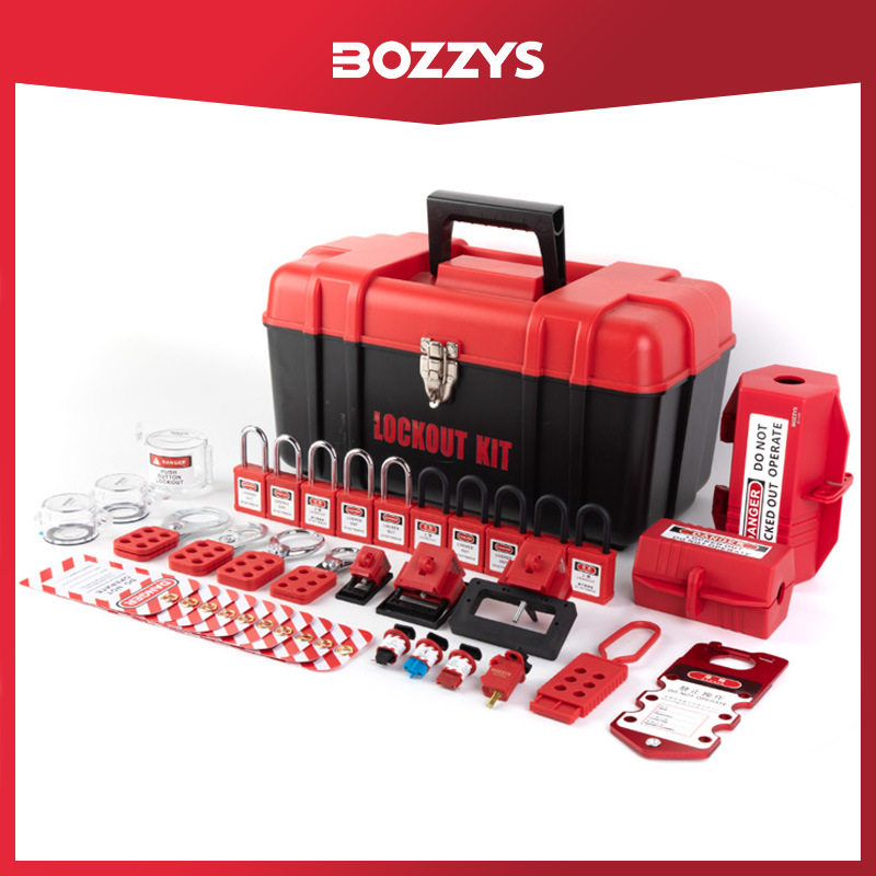 BOZZYS工业设备安全锁LOTO停工检修便携式手提安全锁具箱组合套装