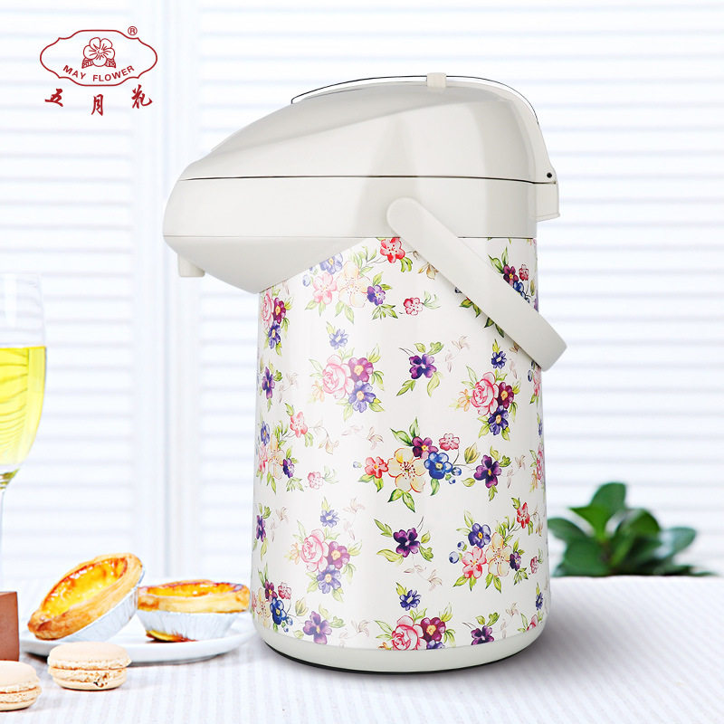 A5L气压式保温壶 按压式热水瓶玻璃内胆暖壶暖水瓶保温瓶家用