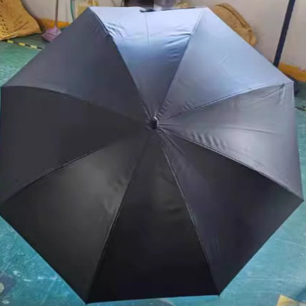 27寸充电简约两用手动带风扇充电长柄防晒带风扇雨伞