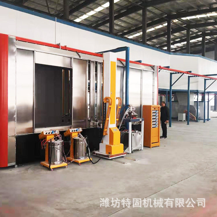 厂家直供铁艺护栏喷涂设备生产线 工艺品静电喷塑流水线设备