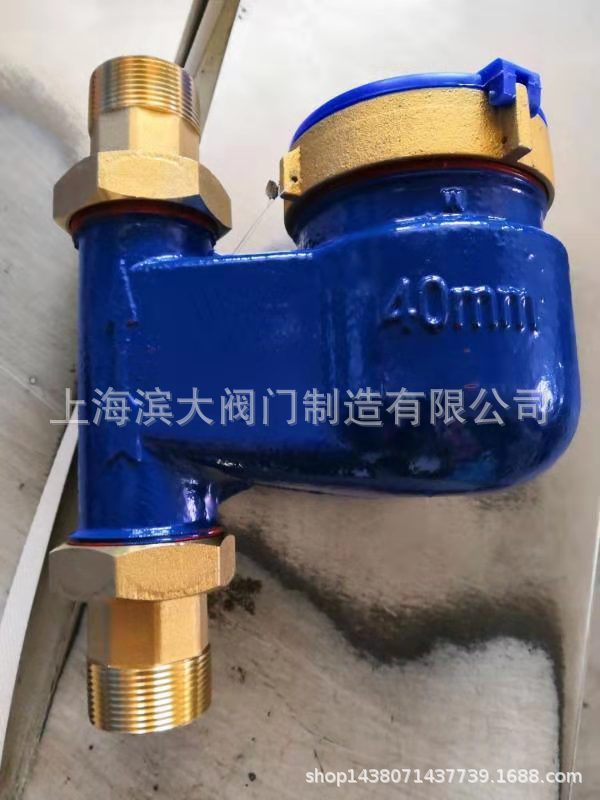 上滨大水表立式水表丝扣水表冷水表LXSL DN40 立式热水表DN50