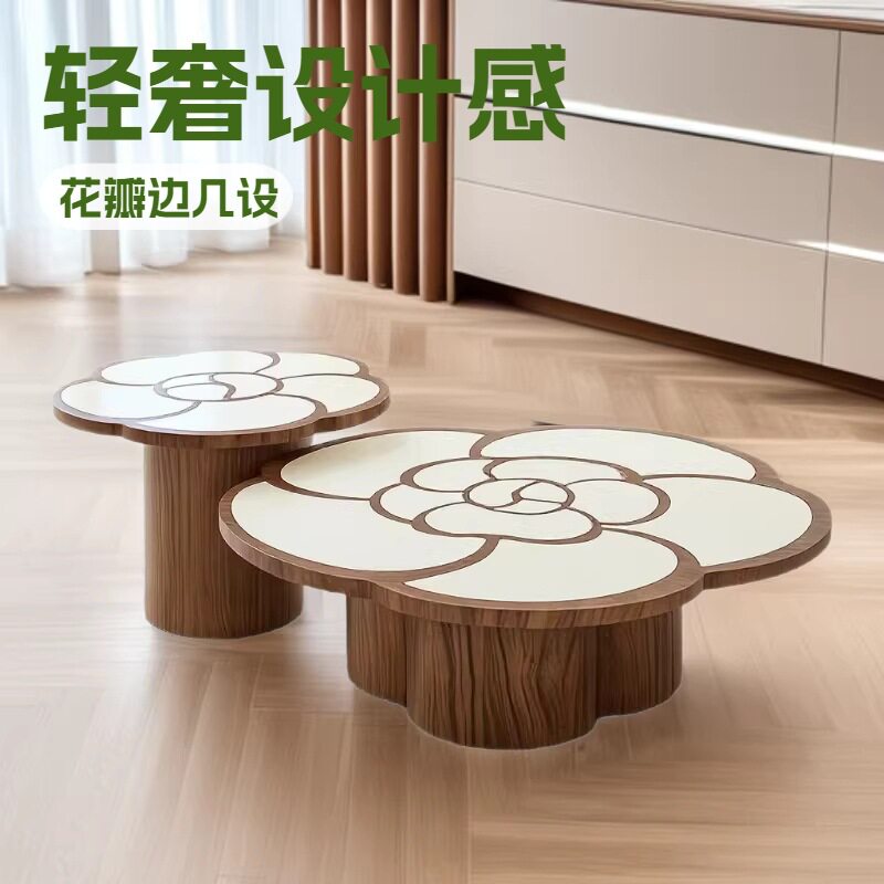 意式轻奢时尚设计师花瓣边几客厅家用小户型现代简约设计师款角几