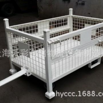 上海武汉汽车零部件周转料架网格箱堆叠筐料架网笼瓶胚笼金属网箱
