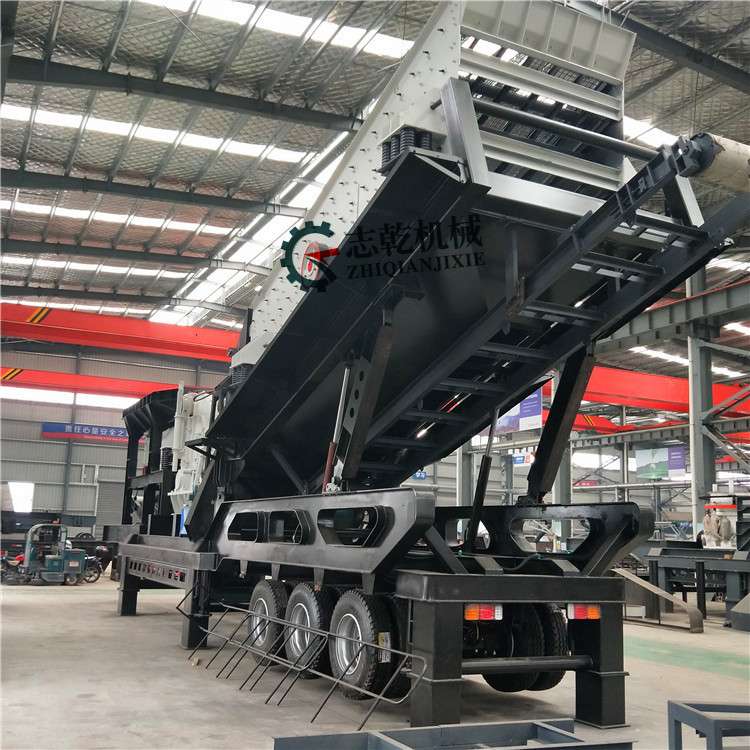 可移动制砂机车 流动采石碎石机 车载砂石破碎筛分一体机