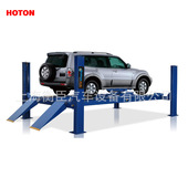 4.0T四柱举升机 气动解锁带二次小车以及侧滑板定位用