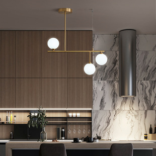 北欧客厅吊灯全铜家用客厅餐厅灯具现代简约创意魔豆网红卧室灯饰