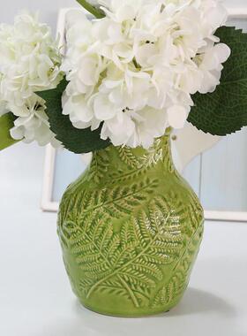 Vase Flower Arrangement Fern Flower Pattern Living Room TV C