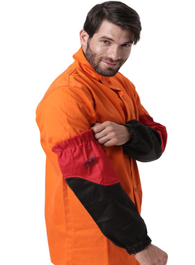 友盟 AP-9106 黑色配红色防火阻燃布手袖