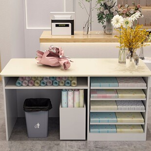 花卉吧台收银台包装纸收纳柜鲜花桌花店专用插花操作台包花工作台