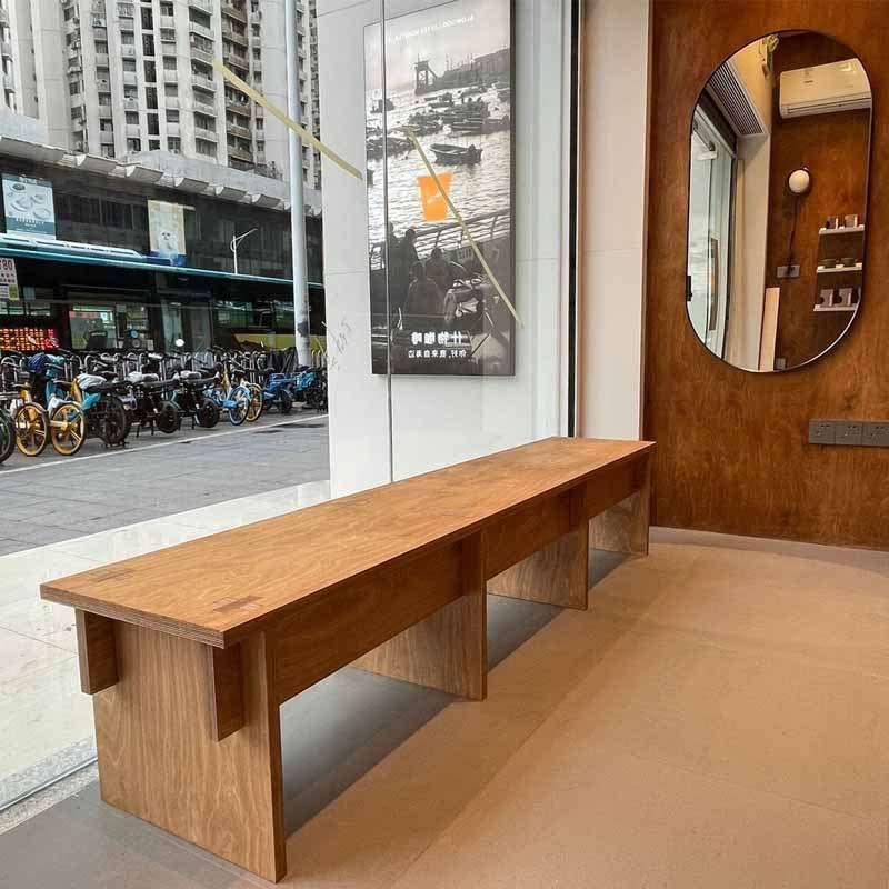 复古咖啡店长凳中古凳子服装店长条凳餐厅长椅木凳子矮凳茶几餐椅