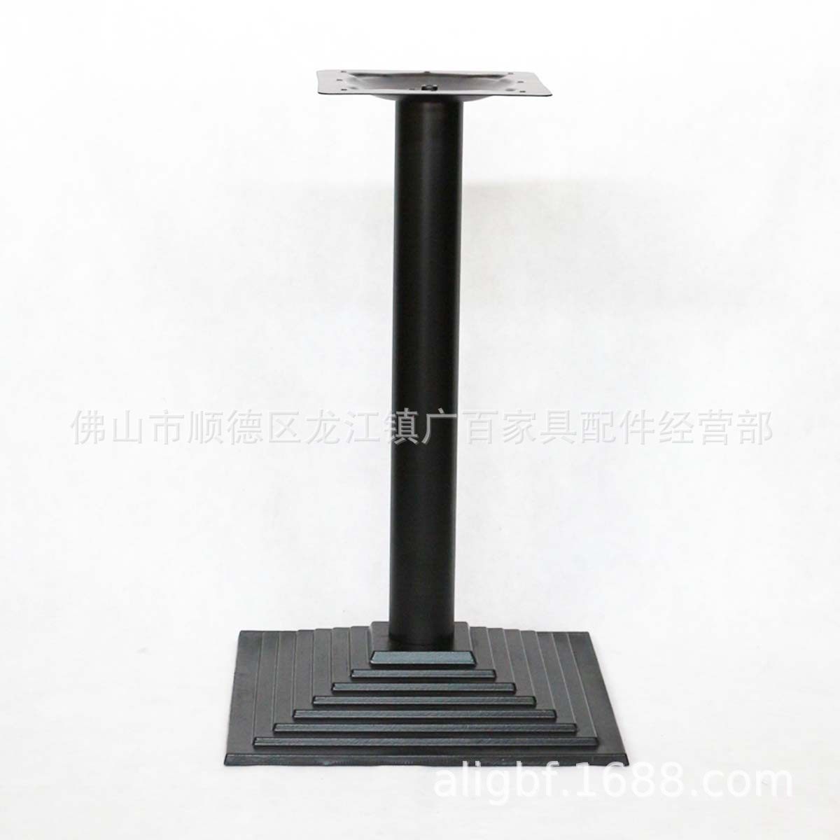 正方方阶铸铁台脚台架黑色简约桌脚桌架酒店办公餐厅金属桌腿厂家