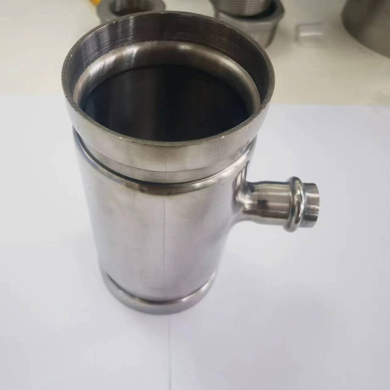 304不锈钢自来水泵房管道光面卫生级沟槽管件卡压变径三通规格全