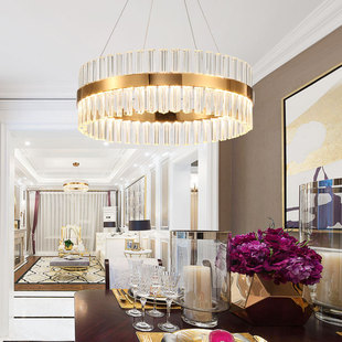 后现代客厅灯简约吊灯餐厅样板房酒店多层吊灯北欧轻奢水晶吊灯饰