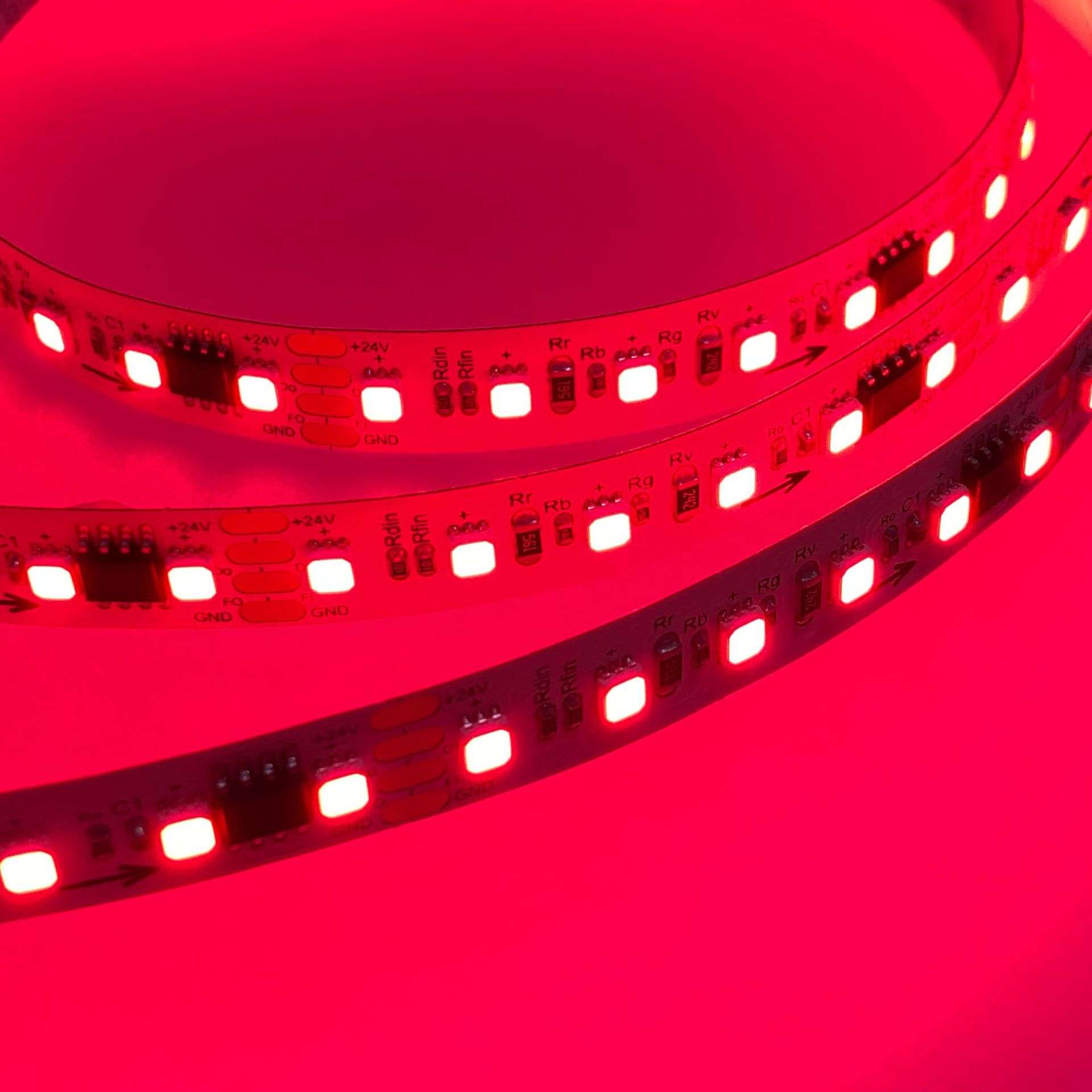 24V 2835 TM1934 120灯 6点一控 10mm RGB 断点续传幻彩灯带