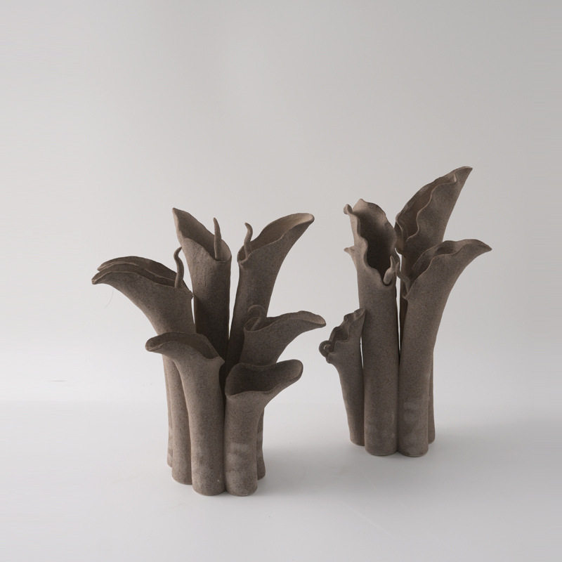 现代简约手工捏花陶瓷花瓶艺术家居样板间软装白色插花器饰品摆件,电子元器件市场,电线扎带/束线带,淘宝优惠券,粉丝福利购,淘宝优惠卷