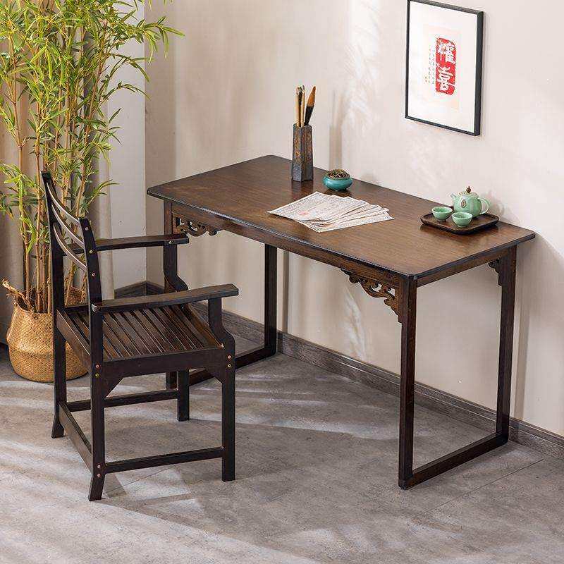 新中式实木书法桌客厅卧室桌子写字台书房书桌茶桌小型家用电脑桌