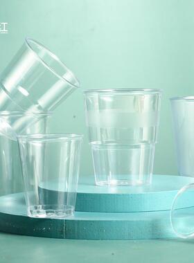 满堂红200ml一次性航空杯子加厚透明硬塑料太空杯茶水试饮杯2