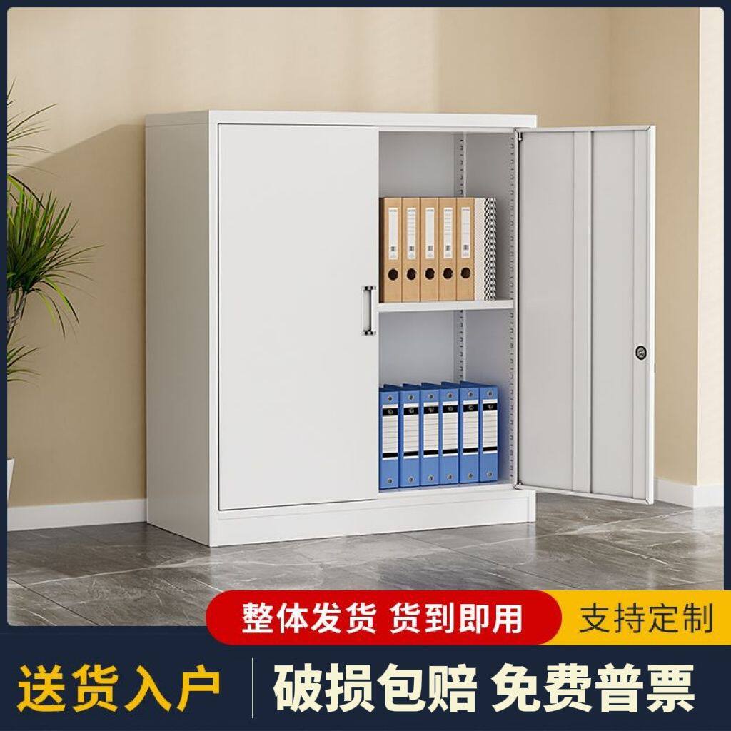 铁皮文件柜办公室储物柜资料抽屉置物收纳加厚工具家用小柜子矮柜