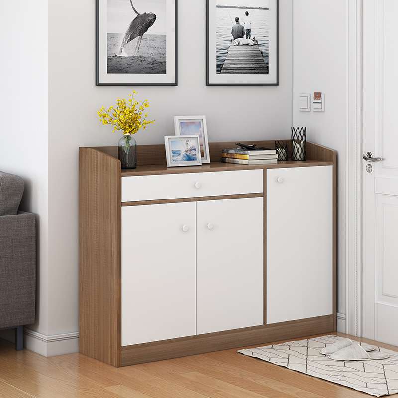 鞋柜家用门口玄关柜阳台储物柜仿实木经济型带门超薄现代鞋架子